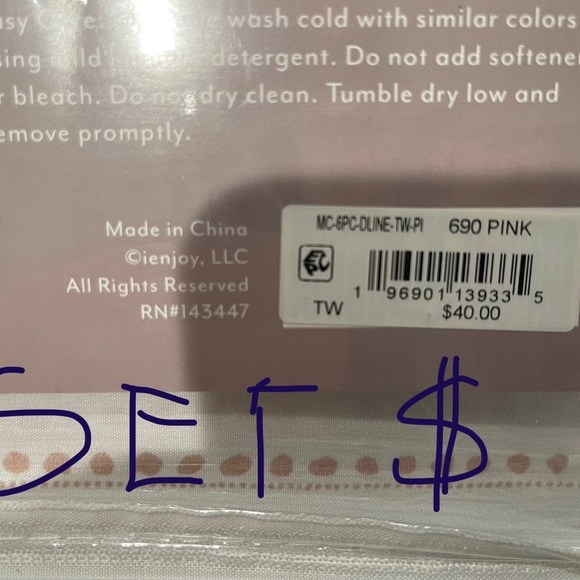 TWIN FLAT SHEET ONLY-Kaycie Gray Twin Flat Sheet 100% polyester microfiber - Picture 3 of 5